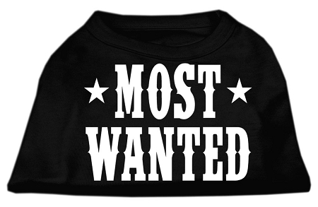 Most Wanted Screen Print Shirt Black XS